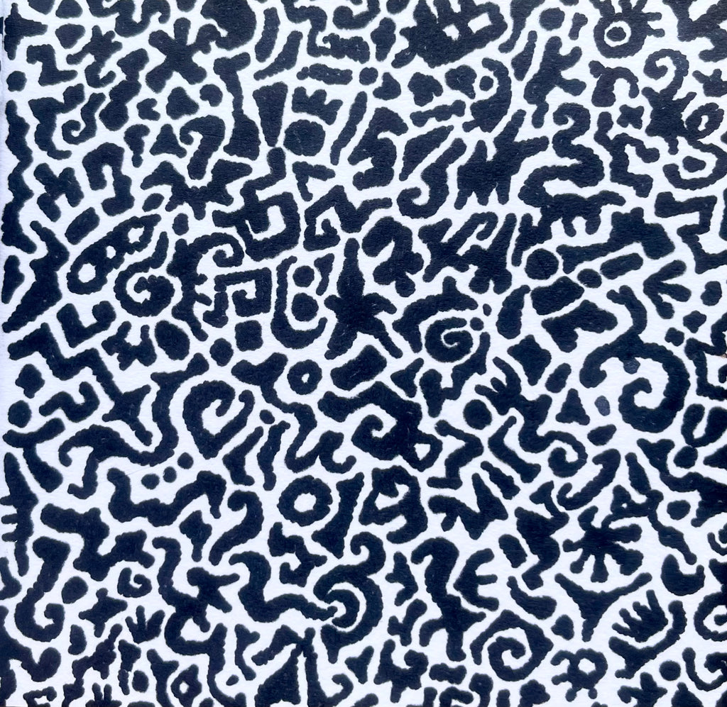 Hand Drawn Abstract Art Sticker - "Dotted Fantasia" by VeneziaMiaDoodles