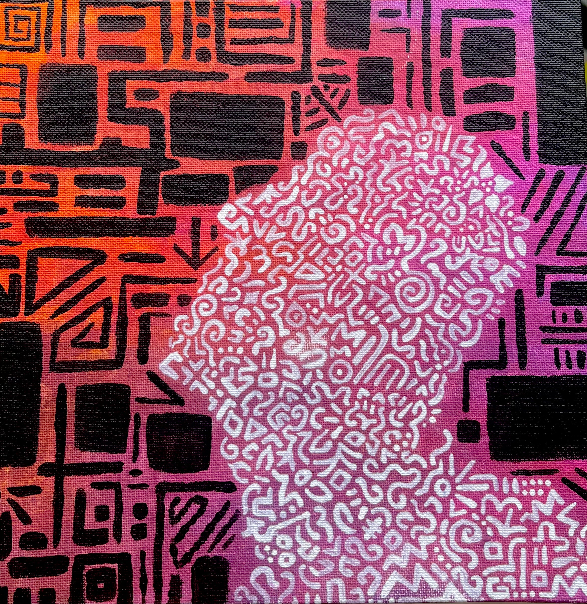 Hand Drawn Abstract Sticker- "The Dream Keeper" by VeneziaMiaDoodles