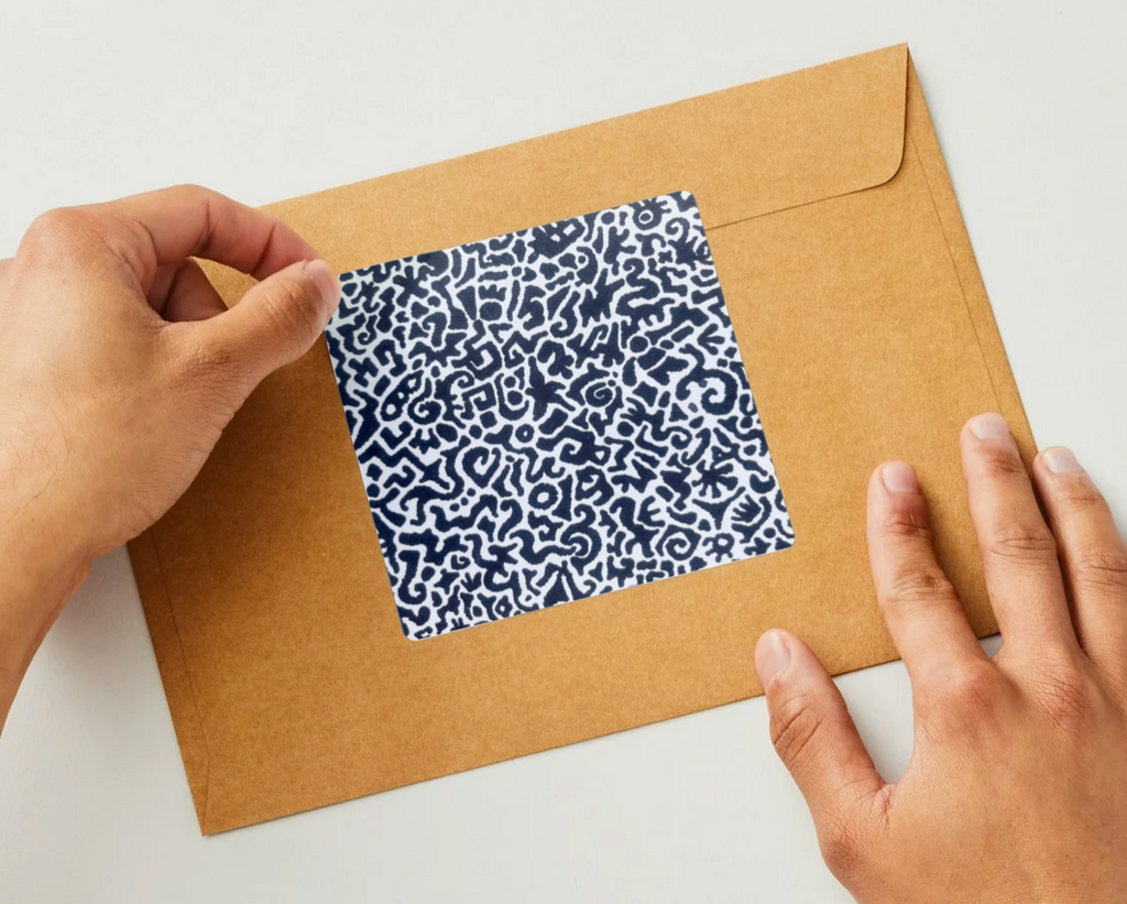 Hand Drawn Abstract Art Sticker - "Dotted Fantasia" by VeneziaMiaDoodles